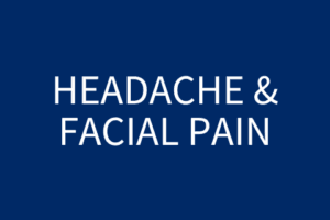 text reading Headache Facial Pain